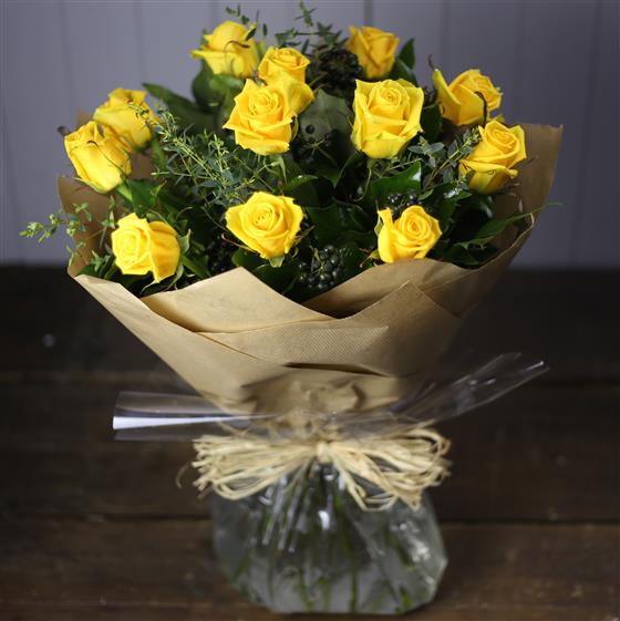 Yellow Roses Hand-Tied Bouquet