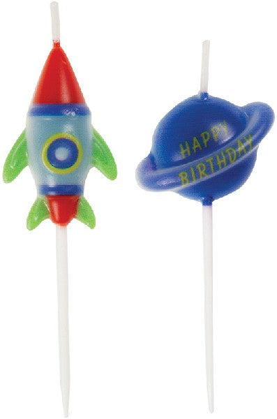 OUTER SPACE BIRTHDAY PICK CANDLES