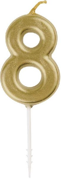 GOLD PICK BIRTHDAY CANDLE