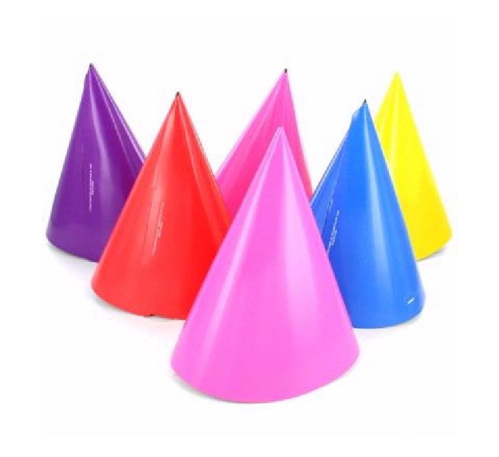 8 COLOUR PARTY HATS