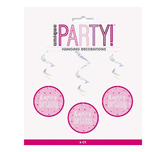 Glitz Pink Happy Birthday Decorations