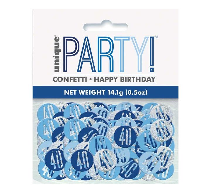 5OZ Glitz Blue 40 Confetti