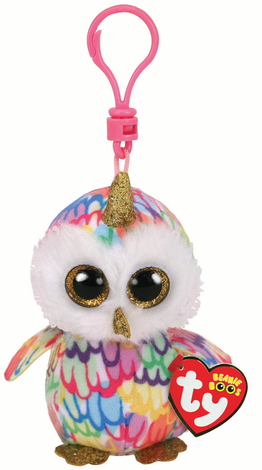 ENCHANTED OWL W/HORN  - BOO - KEY CLIP