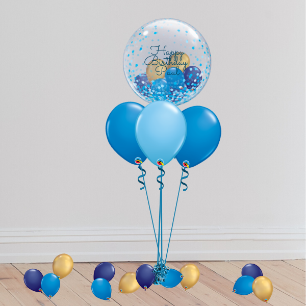 Personalisable Gumball Bubble Balloon (Inflated with Helium & Weight Included)<br> 8 COLOURS AVAILABLE | Presentimes