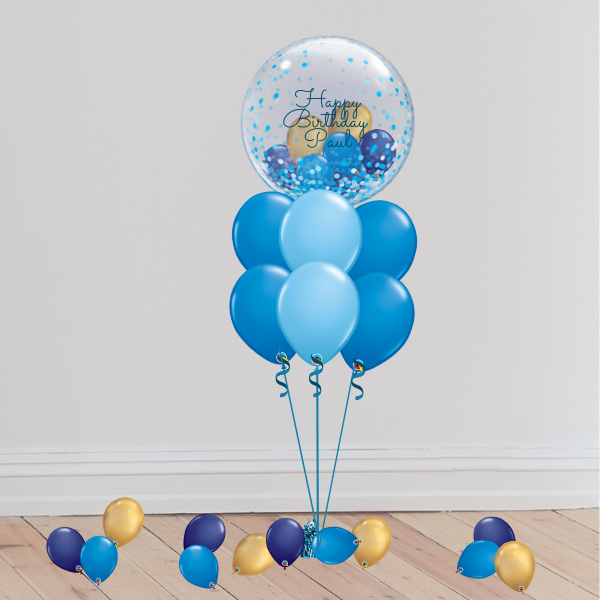 Personalisable Gumball Bubble Balloon (Inflated with Helium & Weight Included)<br> 8 COLOURS AVAILABLE | Presentimes