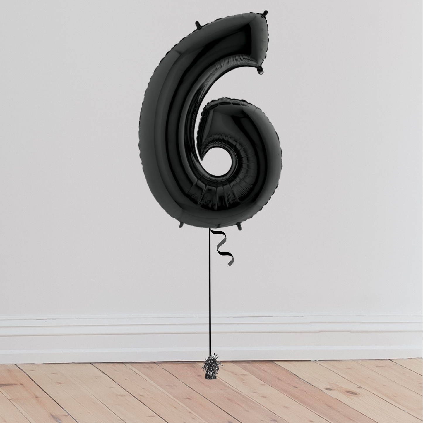 <b> ONLINE EXCLUSIVE </b> <br>Giant Black Number Balloon <br>(Inflated with Helium & Weight Included)