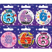 5.5CM AGE 6 SMALL BADGE