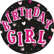 15CM BIRTHDAY GIRL PARTY BADGE