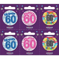 5.5CM AGE 60 SMALL BADGE