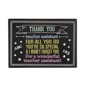 Impressions Blackboard Style Wall Plaque - Teacher Assistant