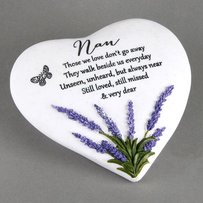 Thoughts Of You 'Nan' Memorial Heart Stone