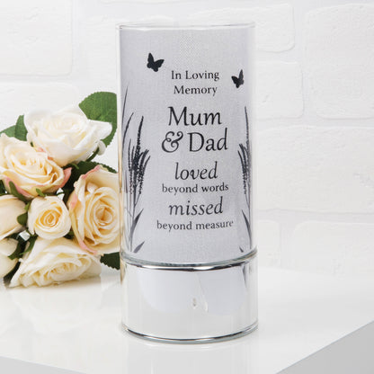 Thoughts Of You Memorial Tube Light - Mum & Dad