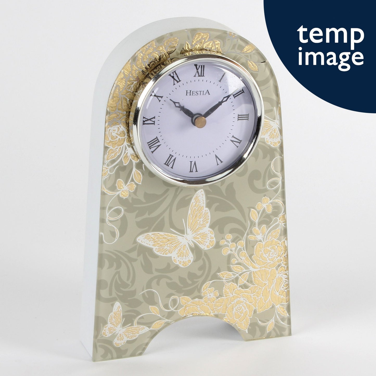 Sophia Gold Rose Collection Mantel Clock