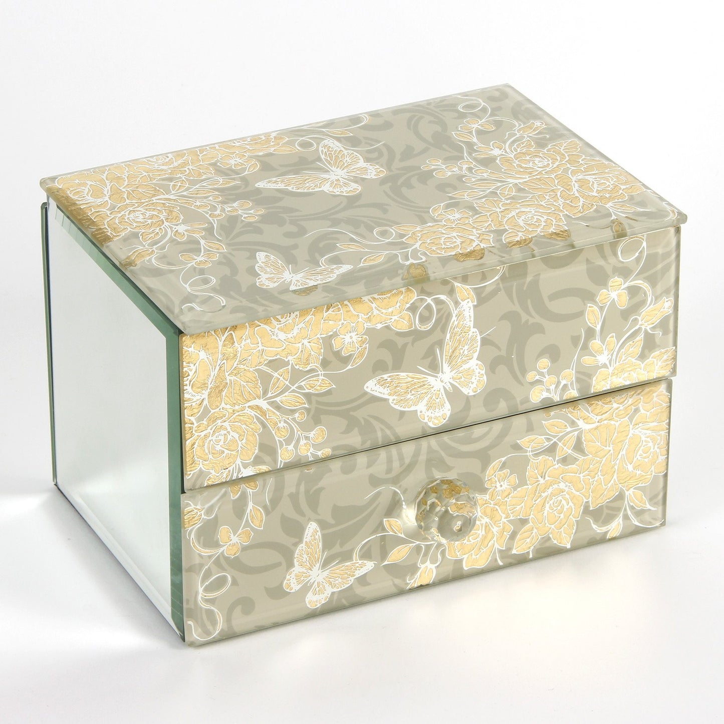 Sophia Gold Rose Collection Jewellery Box 1 Drawer