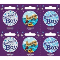 5.5CM BIRTHDAY BOY SMALL BADGE