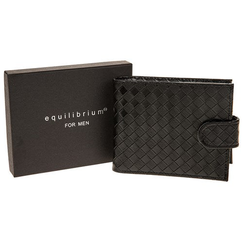 Eq Men Cheq Wallet Black | Presentimes