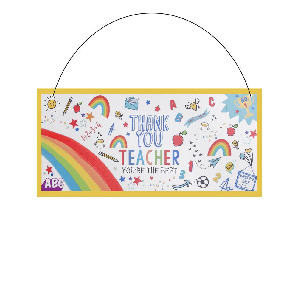 Thank You Teacher Hanging Plaque