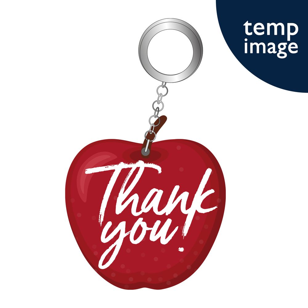 Best Teacher Ever Red Apple Keyring - Thank You