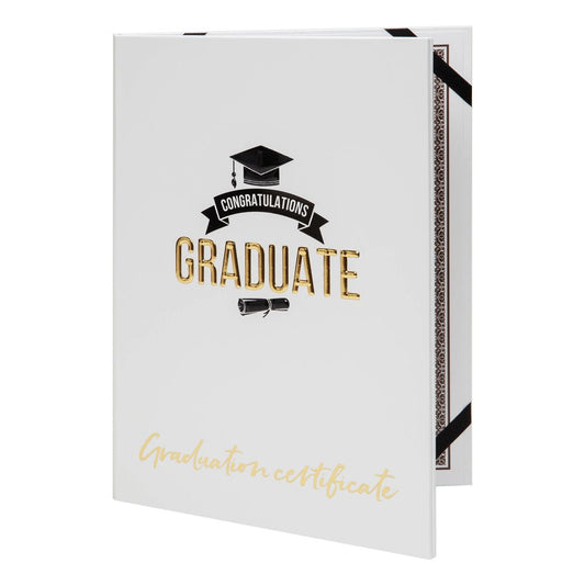 Gold Foil Embossed Graduate Certificate Holder & Frame