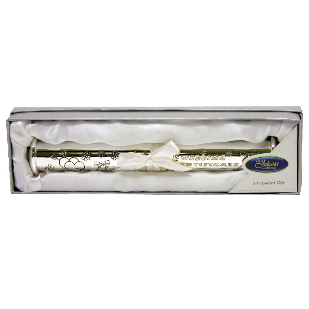 SILVERPLATED WEDDING CERTIFICATE HOLDER