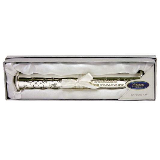 SILVERPLATED WEDDING CERTIFICATE HOLDER