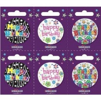5.5CM HAPPY BIRTHDAY SMALL BADGE