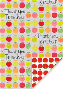 SHEET WRAP THANK YOU TEACHER APPLES