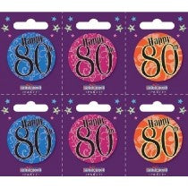 5.5CM AGE 80 SMALL BADGE