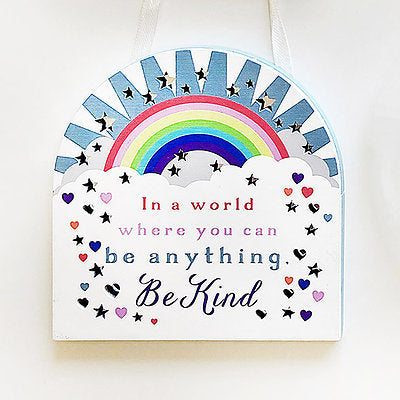 Snall Plaque - Be Kind - Rainbow