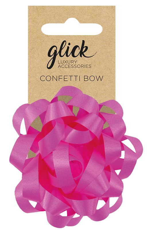 BOW CONFETTI HOT PINK