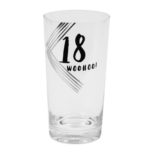 LUXE GUNMETAL BEER GLASS - 18TH BIRTHDAY