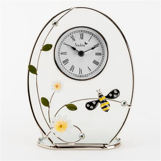 SOPHIA® Classic Collection Wire & Glass Bee Mantel Clock