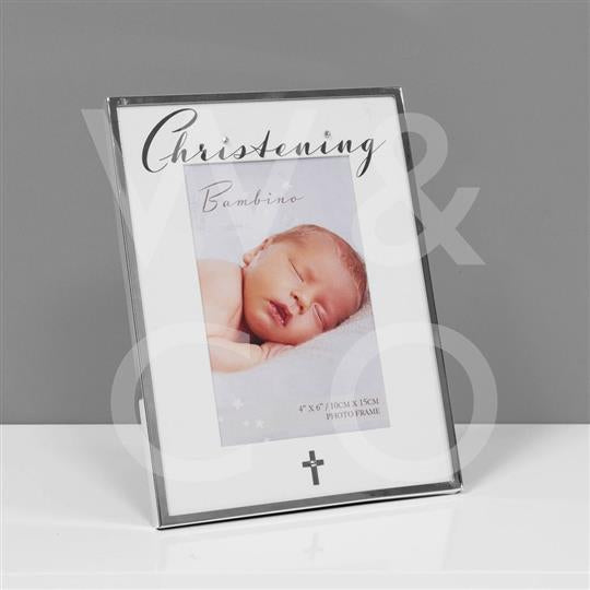 4" x 6" - Bambino Silver Plated Photo Frame - Christening
