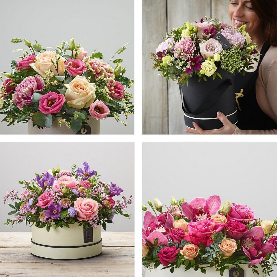 Hatbox made with the finest flowers