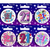 5.5CM AGE 21 SMALL BADGE