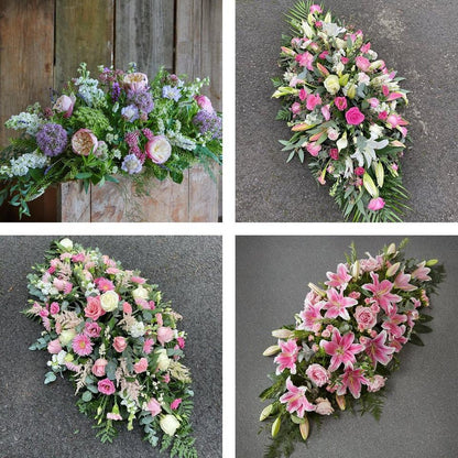 Casket spray tribute made with the finest flowers