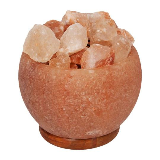 HESTIA® Himalayan Rock Salt Fire Effect Basket Lamp