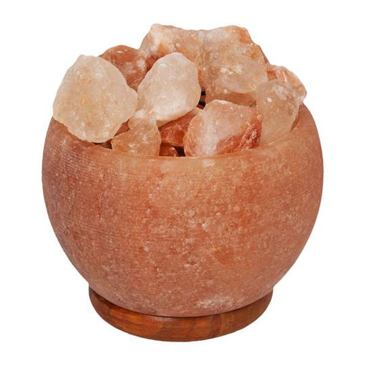 HESTIA® Himalayan Rock Salt Fire Effect Basket Lamp