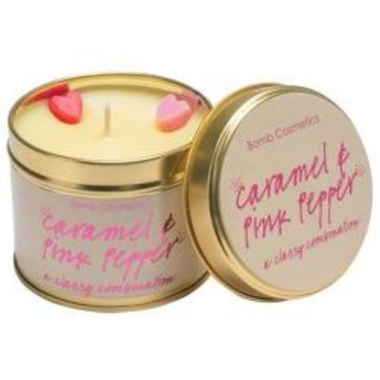 Caramel & Pink Pepper Tin Candle