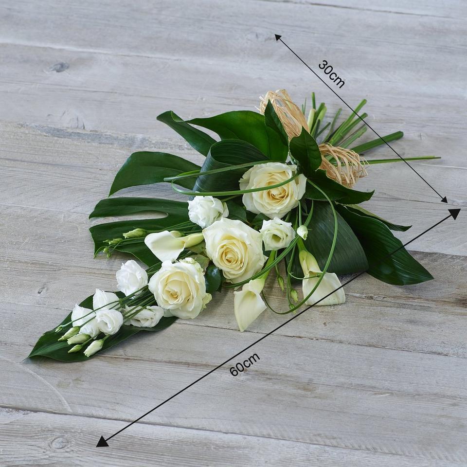 White Rose and Calla Lily Sheaf