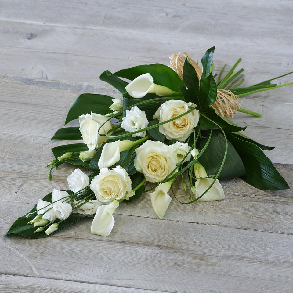 White Rose and Calla Lily Sheaf