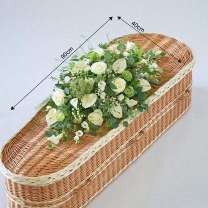 White and Green Casket Spray
