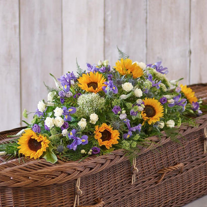 Sunflower Mix Casket Spray