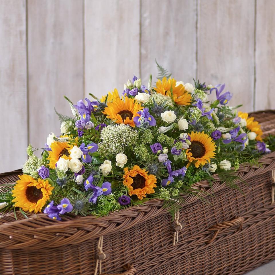 Sunflower Mix Casket Spray