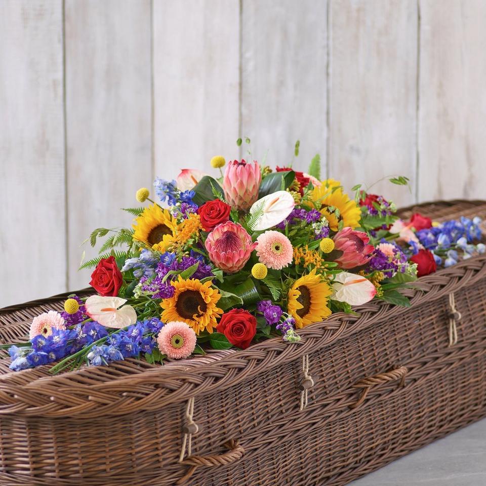 Natural Vibrance Casket Spray