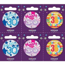 5.5CM AGE 30 SMALL BADGE