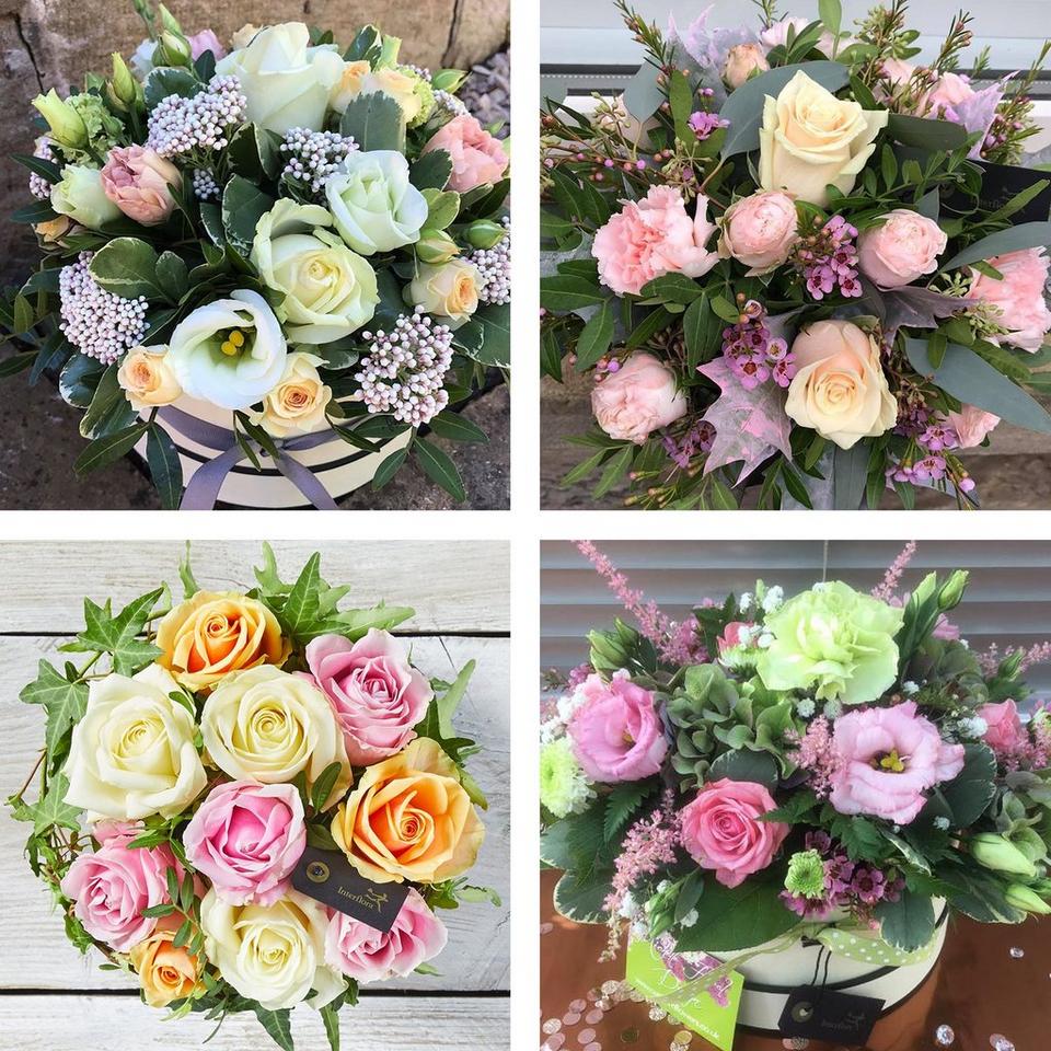 Hatbox made with the finest flowers
