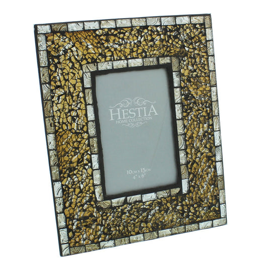 Hestia Bronze Glass Mosaic Frame 4" x 6"