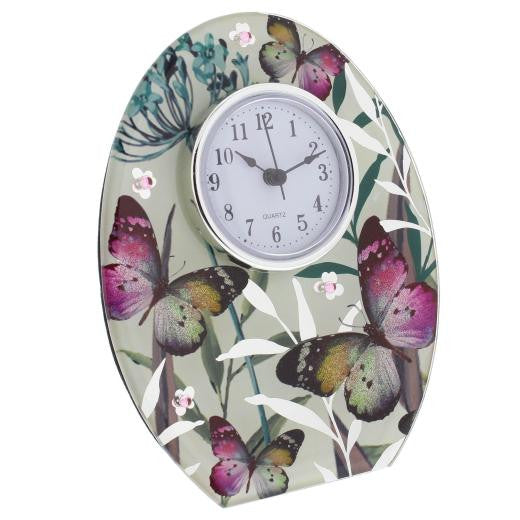 Hestia Butterfly Collection Mantel Clock
