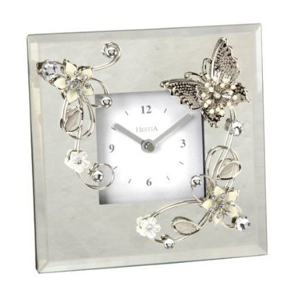 Hestia Mirror Butterfly Series Mantel Clock